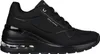 A side view of a black Skechers sneaker with a visible air bubble in the sole. Náhľad obrázku produktu