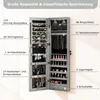 COSTWAY Armoire à bijoux, étagère à bijoux avec éclairage Voir les images du produit 4