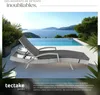 Chaise longue en rotin et aluminium Océane - gris clair Voir les images du produit 4