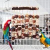 Velká žvýkací hračka pro papoušky, barevná dřevěná hračka Náhled obrázku produktu 2