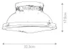 Deckenleuchte, Stahl, Glas, Messing, D 32,3 cm Produktbild-Vorschau 5