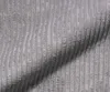 A close-up view of a gray corduroy fabric with vertical ribs. Produktbild-Vorschau