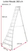 Niwaki aluminium tuinladder met 3 spijlen (272x148x360 cm), Productafbeelding-voorbeeld 11