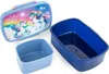 A disassembled lunchbox with two compartments and a lid featuring a unicorn design. Náhľad obrázku produktu