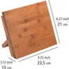 A wooden magnetic knife holder with dimensions indicated. Produktbild-Vorschau