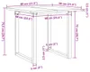 vidaXL Table de salle à manger O-cadres 80x80x75,5 cm pin Voir les images du produit 7