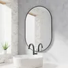 Ovaler Spiegel 80x40cm schwarzer Rahmen Produktbild-Vorschau 7