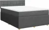 vidaXL Boxspringbett mit Matratze Dunkelgrau 140x190 cm Produktbild-Vorschau 3