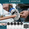 5 tlg V-Kontur Pressbacke V12/15/18/22/28mm Produktbild-Vorschau 3