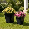 Garronda, lot de 5 pots en plastique de forme carrée aux Voir les images du produit 3