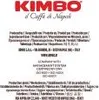 The image displays text and logos related to the Kimbo coffee brand. Produktbild-Vorschau