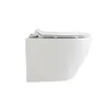 BELVIT WC sospeso senza bordo, bianco lucido, forma a D e Anteprima dell’immagine prodotto 2