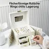 Schmuckkästchen, Schmuckkoffer, 3 Ebenen 2 Schubladen mit Produktbild-Vorschau 3