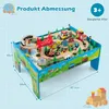 GOPLUS Spieltisch aus Holz mit 80-teiliges Eisenbahn-Set, Produktbild-Vorschau 5