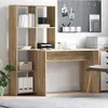 A home office setup with a desk and bookshelf. Anteprima dell’immagine prodotto