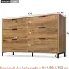 Flieks Kommode mit 6 Schubladen, Sideboard Produktbild-Vorschau 7