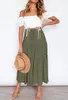 ASKSA Femme Elégante Maxi Jupe Elastique taille haute Voir les images du produit 2