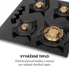KlarsteinGoldflame 4 plynová varná deska 4 hořáky mosazné Náhled obrázku produktu 3