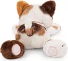 A plush cat toy seen from the back, with its paws detached and placed in front. Podgląd zdjęcia produktu