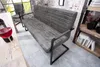 Hochwertige Freischwinger Bank LOFT 160cm Vintage grau mit Produktbild-Vorschau 3