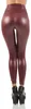 Damen Leggings Hohe Taille Wet-Look Glanz; Bordo Matt M/38 Produktbild-Vorschau 3