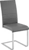 A single gray dining chair with a metal frame against a white background. Voir les images du produit