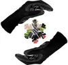 Two black work gloves are shown, with a snowflake-shaped cutout in the center revealing a close-up of one of the gloves. Anteprima dell’immagine prodotto