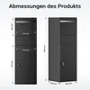 Wiltec Paketkasten schwarz 460 x 450 x 1400 mm, Paketbox Produktbild-Vorschau 6