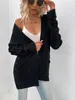 ASKSA Damen Langarm Strickjacke Mittellange Elegant Mantel Produktbild-Vorschau 3