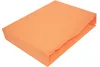 A folded orange fitted sheet is shown on a white background. Produktbild-Vorschau