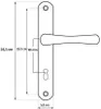 KOTARBAU® Klamka drzwiowa 90 mm BB Klamka drzwiowa Patin Podgląd zdjęcia produktu 2