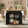 A dining table with storage underneath, set in a dining room. Produktbild-Vorschau