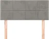 vidaXL Čelo postele svetlosivé 90x5x78/88 cm Velvet Náhľad obrázku produktu 3