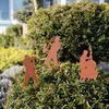 UNUS Gartenstecker Musiker Rostoptik 3er Set Musikband Produktbild-Vorschau 3