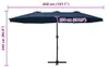 vidaXL Slunečník s hliníkovým stožárem 460x270 cm modrý Náhled obrázku produktu 7