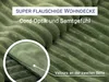Kuscheldecke flauschig aus 100% Polyester, 150x200 cm, Oliv Produktbild-Vorschau 3