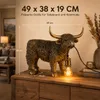 formano Hochlandrind Lampe Stimmungslampe Antik-Goldfarben Produktbild-Vorschau 4