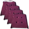 Four burgundy seat cushions are stacked diagonally on a white background. Produktbild-Vorschau