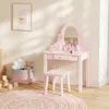 AIYAPLAY Kinder Schminktisch Set 2 in 1 Frisiertisch Produktbild-Vorschau 8