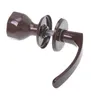 A brown door handle set with a knob and lever on a white background. Anteprima dell’immagine prodotto
