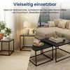 Couchtisch 2er Set mit Metallgestell, Wohnzimmertisch Produktbild-Vorschau 4
