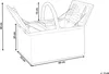 BELIANI Piknikový koš pro 4 osoby šedý proutěný se sadou Náhled obrázku produktu 3