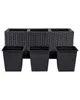 BELIANI Blumenkasten Schwarz Rattan Rechteckig 82 x 28 cm Produktbild-Vorschau 6