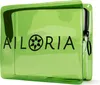 A transparent green cosmetic bag with the brand name "AILORIA" printed on it. Produktbild-Vorschau