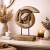 Teak Deko Teakholz Figur Holz Schnecke auf Ständer Garten Produktbild-Vorschau 8