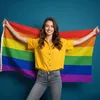 PHENO FLAGS Bandiera Arcobaleno Pace 90X150 Bandiera Anteprima dell’immagine prodotto 6