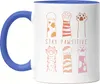 Stay Pawsitive Tasse Blau Katzenliebhaber Geschenkidee Produktbild-Vorschau 1