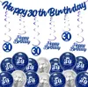 Dekorations-Set zum 30. Geburtstag Girlande Ballons Set Produktbild-Vorschau 1