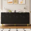 Flieks komoda so 4 dvierkami, 160x40x80 cm, drevená komoda Náhľad obrázku produktu 1