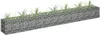 A rectangular gabion planter filled with soil and plants, set against a white background. Náhľad obrázku produktu